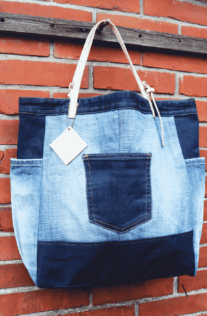 【客製】拼接牛仔托特包（XL）